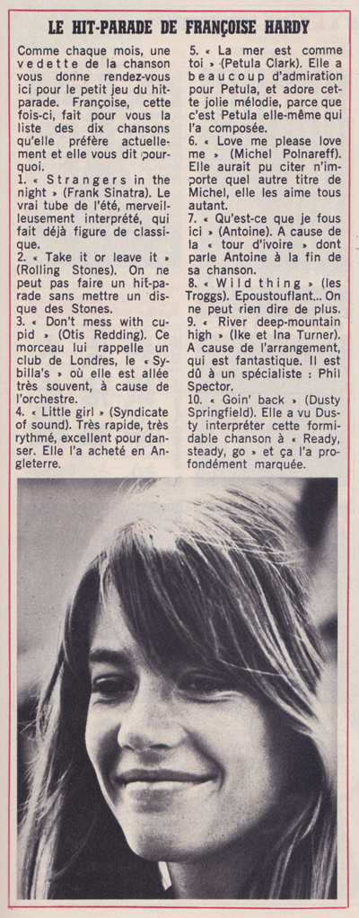 Françoise Hardy - Hit Parade, SLC 1966